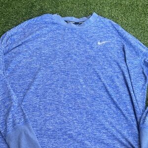 Nike Women’s running Heathered Blue Long Sleeve Tee